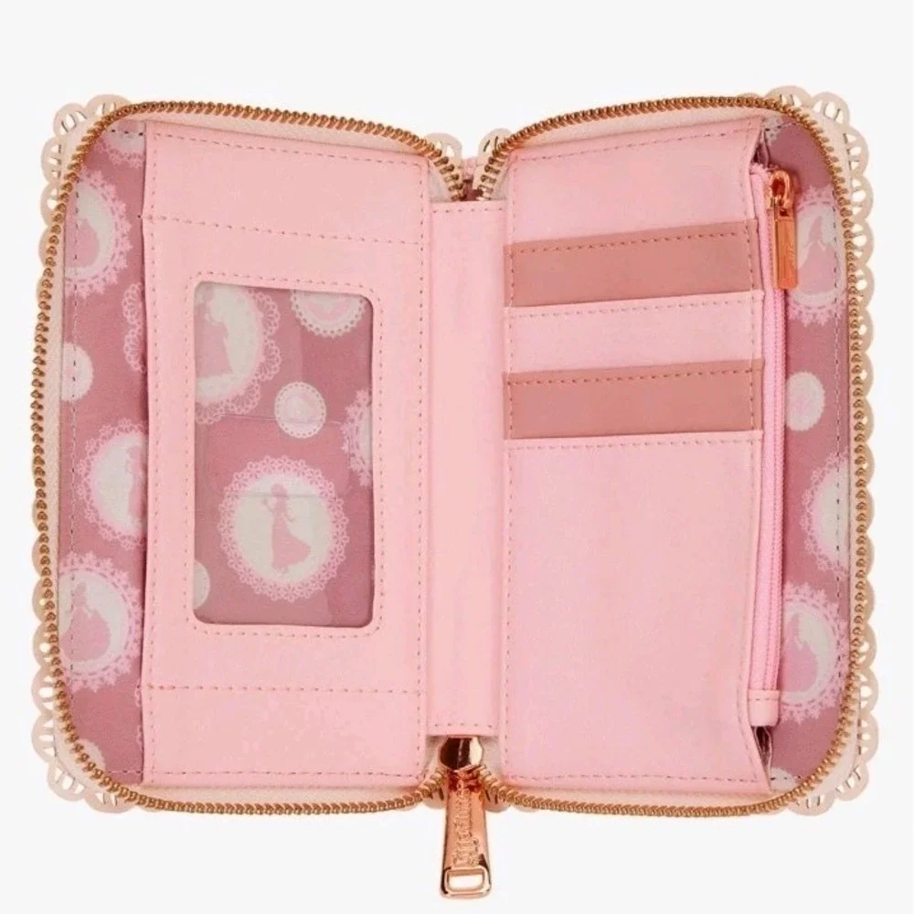NWT Loungefly Disney Princesses Silhouettes Floral Lace Mini Backpack &‎ WALLET!